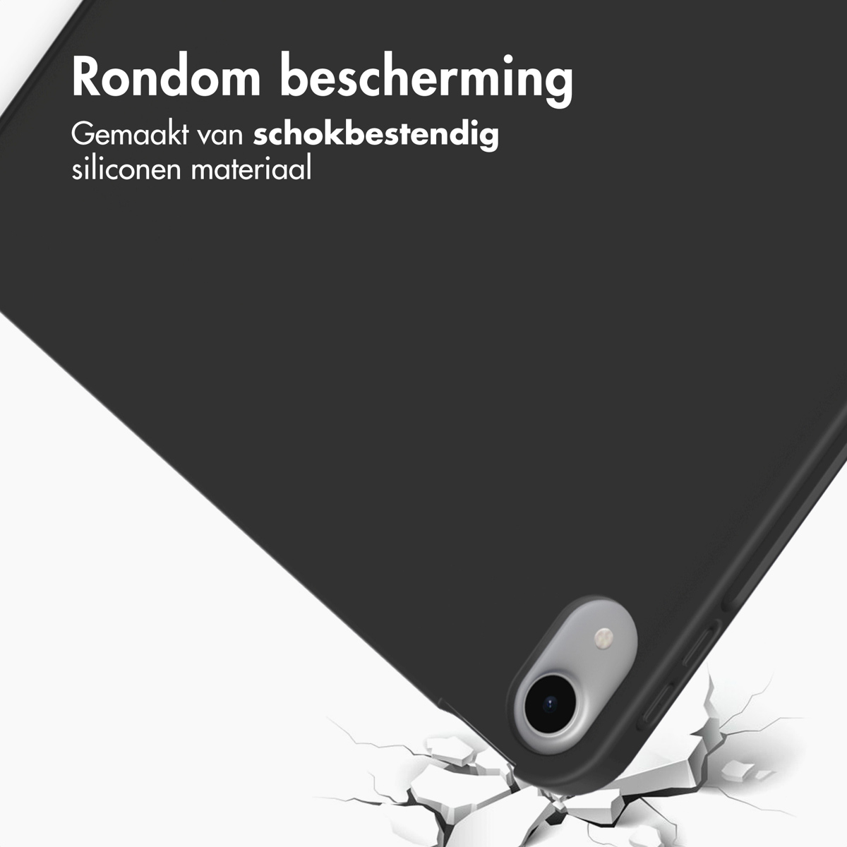 Accezz Smart Silicone Bookcase Apple iPad 11 (2025) 11 inch / iPad 10 (2022) 10.9 inch - Zwart