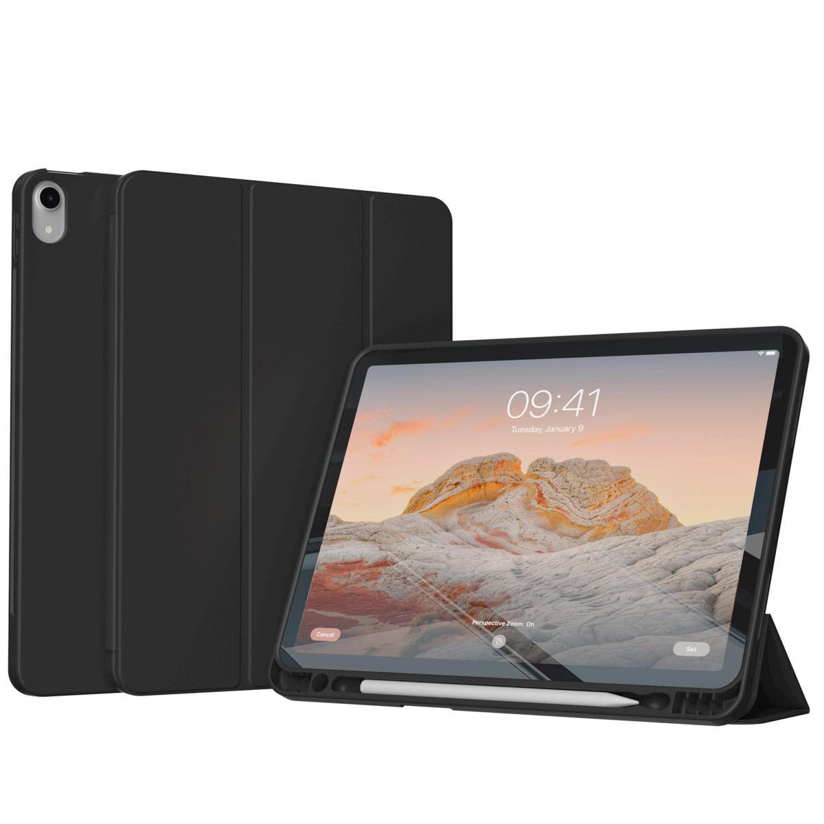 Accezz Smart Silicone Bookcase Apple iPad 11 (2025) 11 inch / iPad 10 (2022) 10.9 inch - Zwart