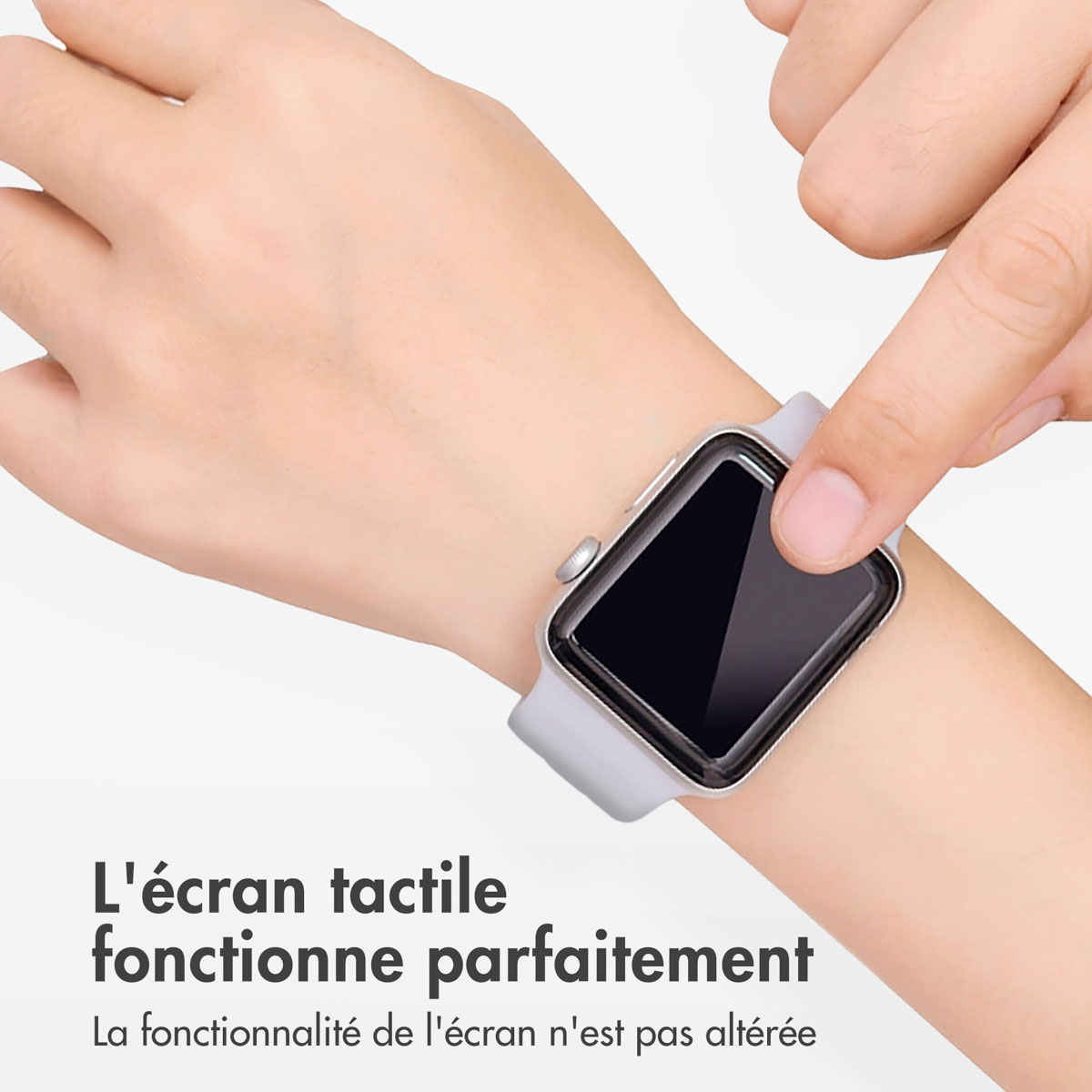 Accezz 2x Screenprotector met applicator Apple Watch Series 7-9 - 41 mm