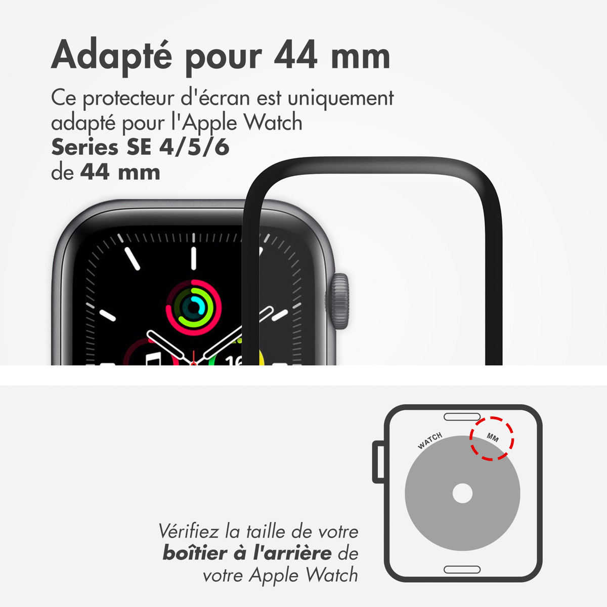 Accezz 2x Screenprotector met applicator Apple Watch Series 4-6 / SE - 44 mm