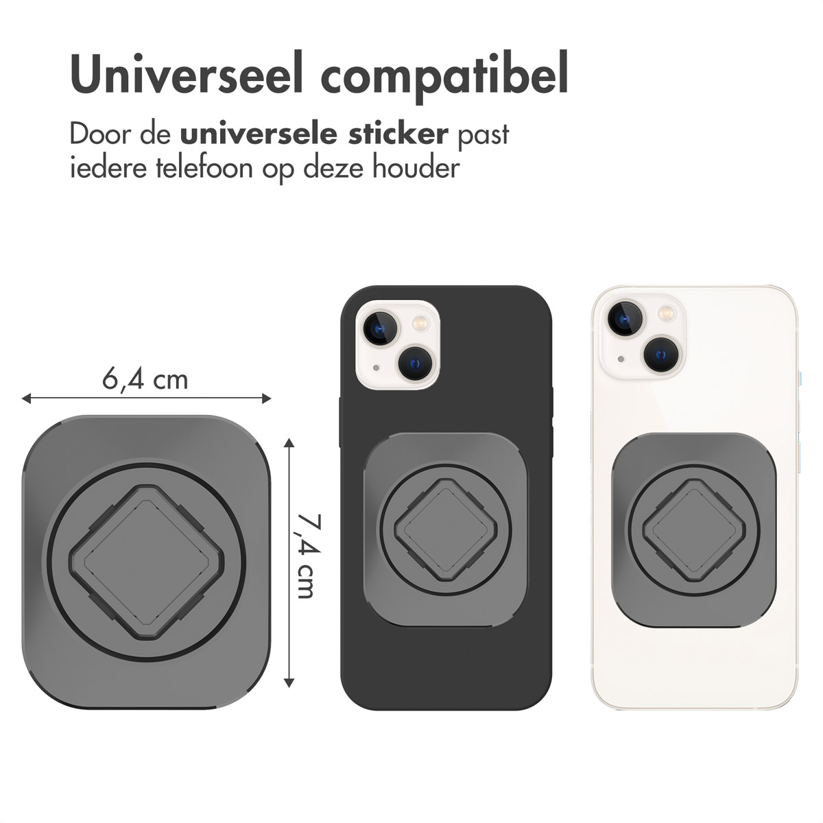 Accezz EasyLock telefoonhouder auto - inclusief hoesje Apple iPhone 13 - Ventilatierooster - 360 graden draaibaar - Zwart