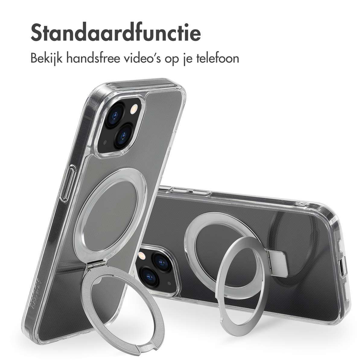 Accezz Ring Stand Backcover met MagSafe Apple iPhone 13 - Transparant