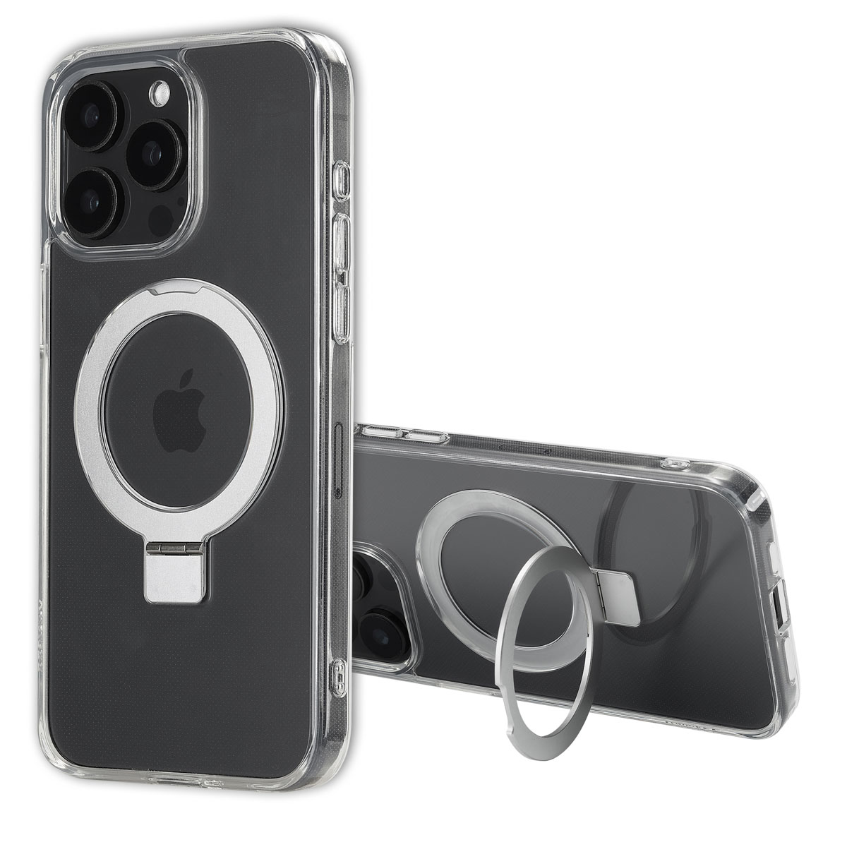 Accezz Ring Stand Backcover met MagSafe Apple iPhone 15 Pro Max - Transparant