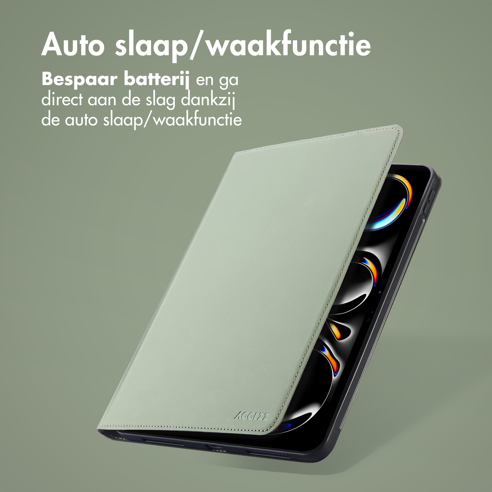 Accezz Classic Tablet Case Apple iPad Pro 13 (2024) M4 - Groen
