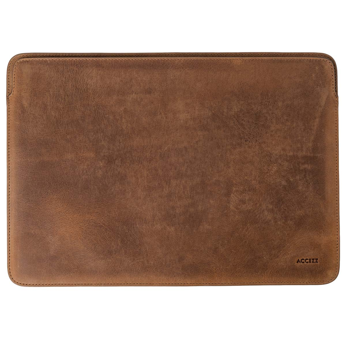 Accezz Leather Laptop hoes MacBook 14 inch - Laptopsleeve - Cognac