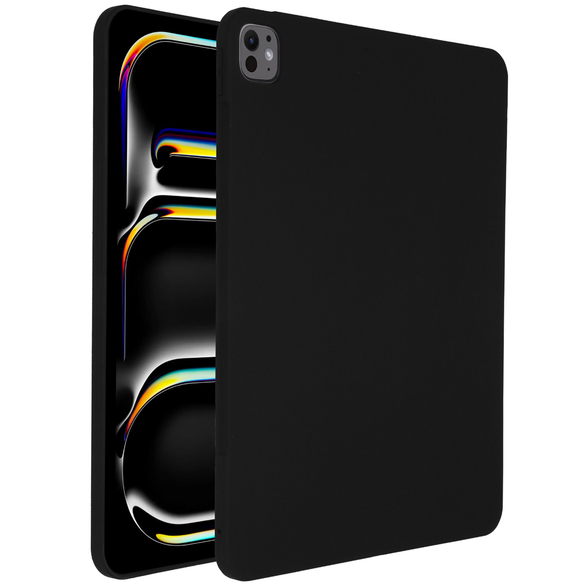 Accezz Liquid Silicone Backcover met penhouder Apple iPad Pro 13 (2024) M4 - Zwart