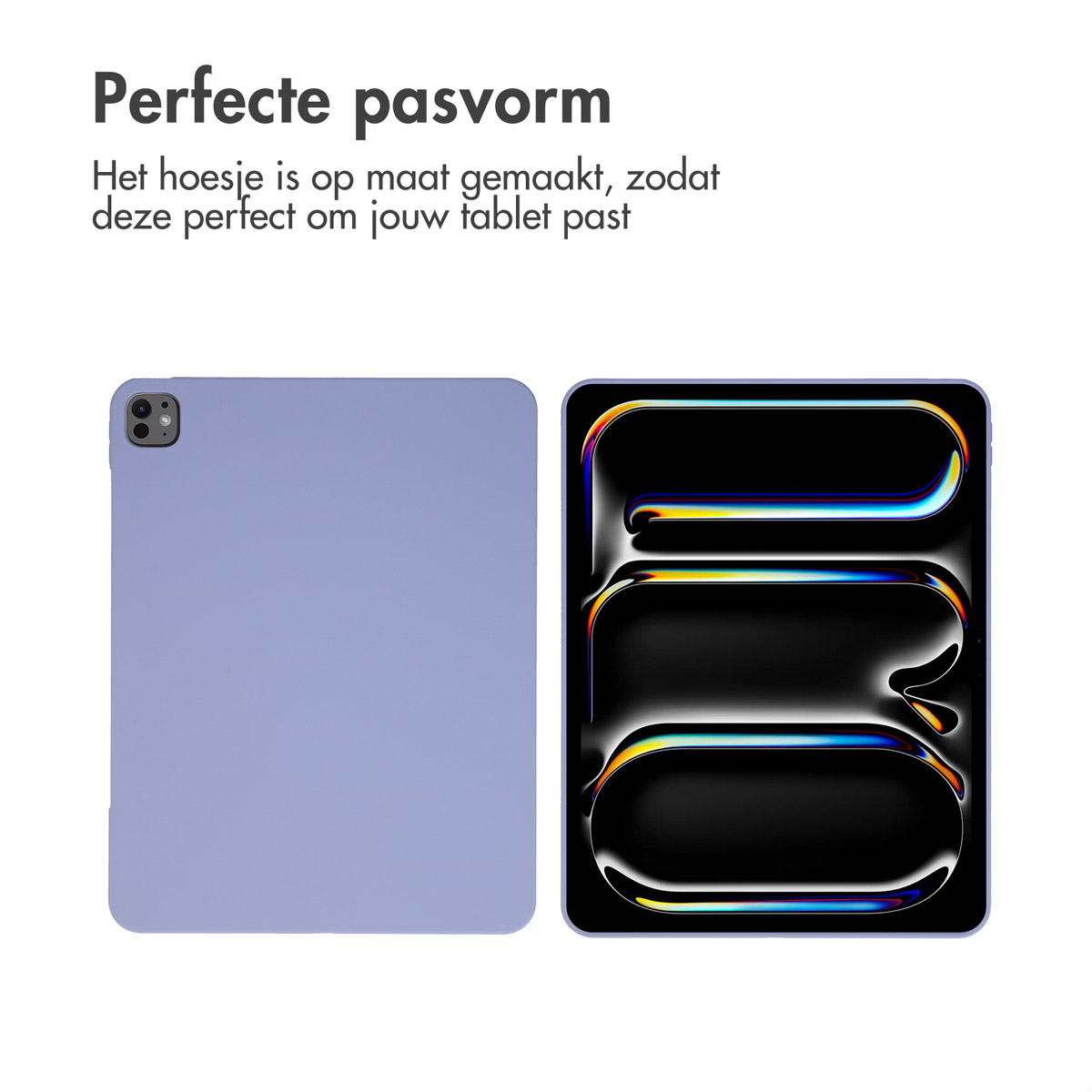 Accezz Liquid Silicone Backcover met penhouder Apple iPad Pro 13 (2024) M4 - Lila