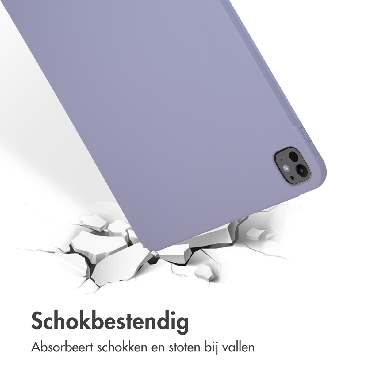 Accezz Liquid Silicone Backcover met penhouder Apple iPad Pro 13 (2024) M4 - Lila