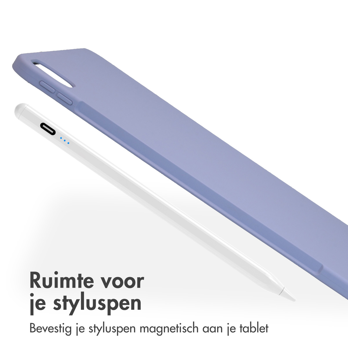 Accezz Liquid Silicone Backcover met penhouder Apple iPad Pro 13 (2024) M4 - Lila