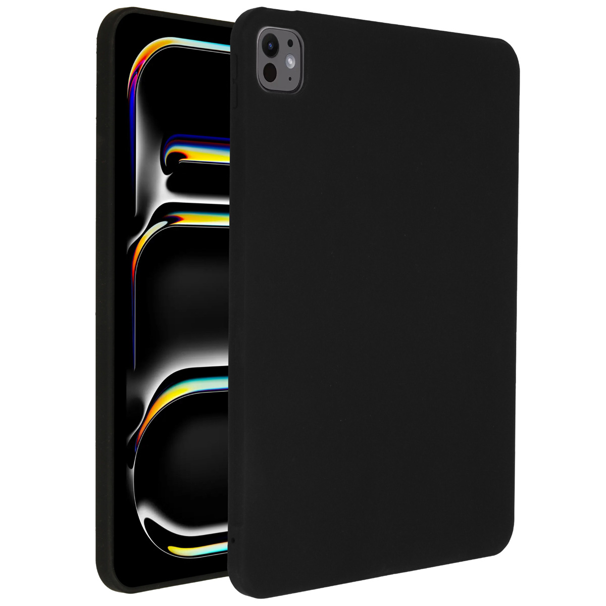 Accezz Liquid Silicone Backcover met penhouder Apple iPad Pro 11 (2024) M4 - Zwart