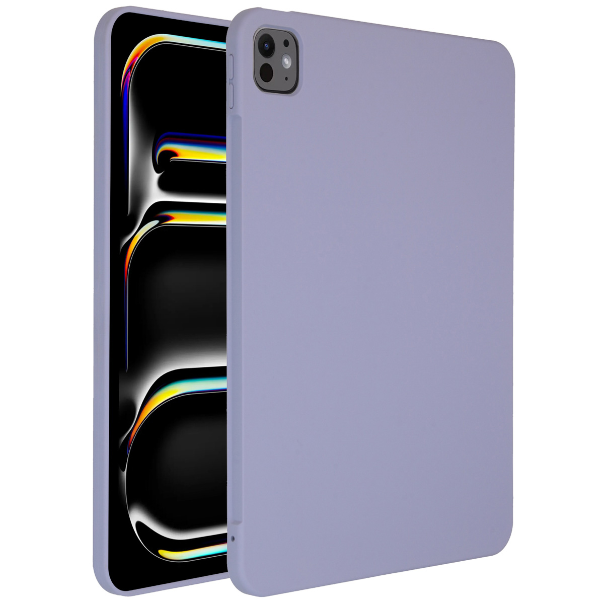 Accezz Liquid Silicone Backcover met penhouder Apple iPad Pro 11 (2024) M4 - Lila