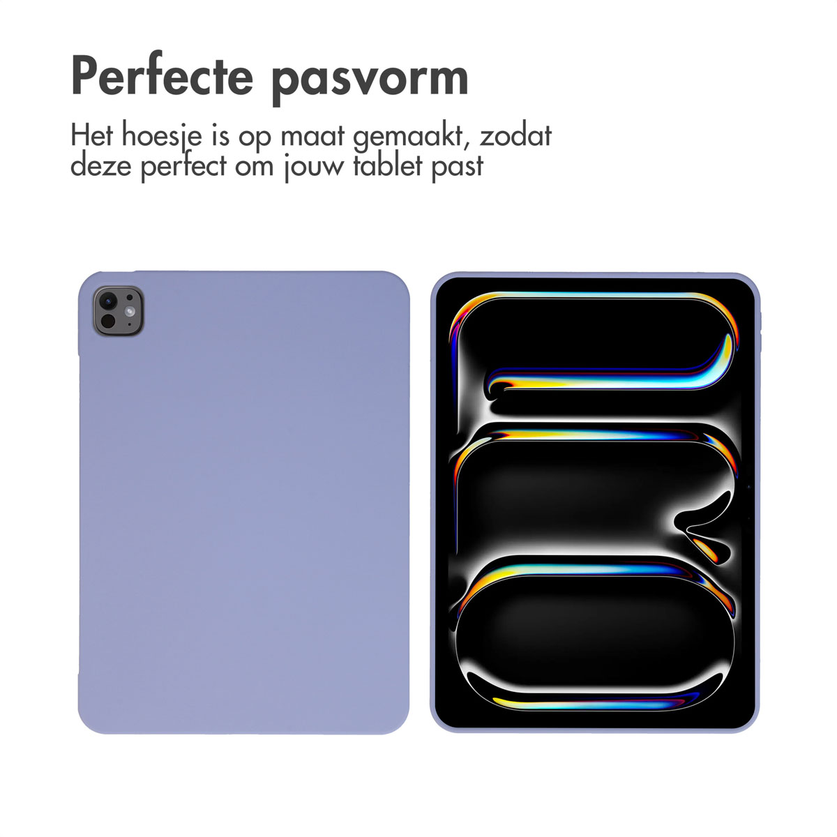 Accezz Liquid Silicone Backcover met penhouder Apple iPad Pro 11 (2024) M4 - Lila