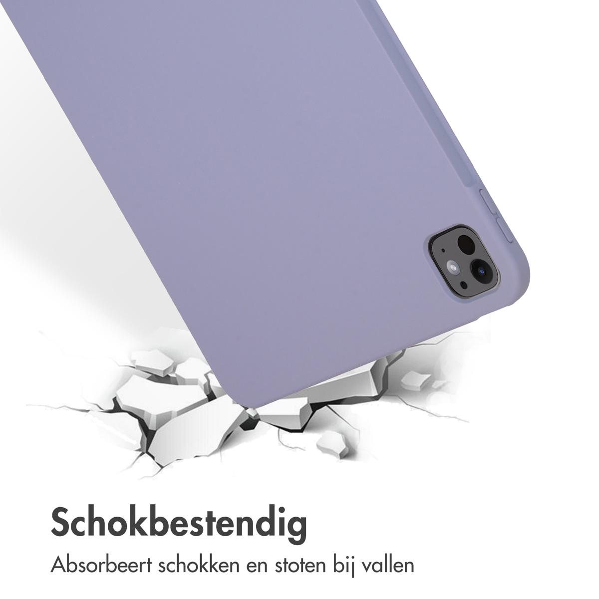 Accezz Liquid Silicone Backcover met penhouder Apple iPad Pro 11 (2024) M4 - Lila
