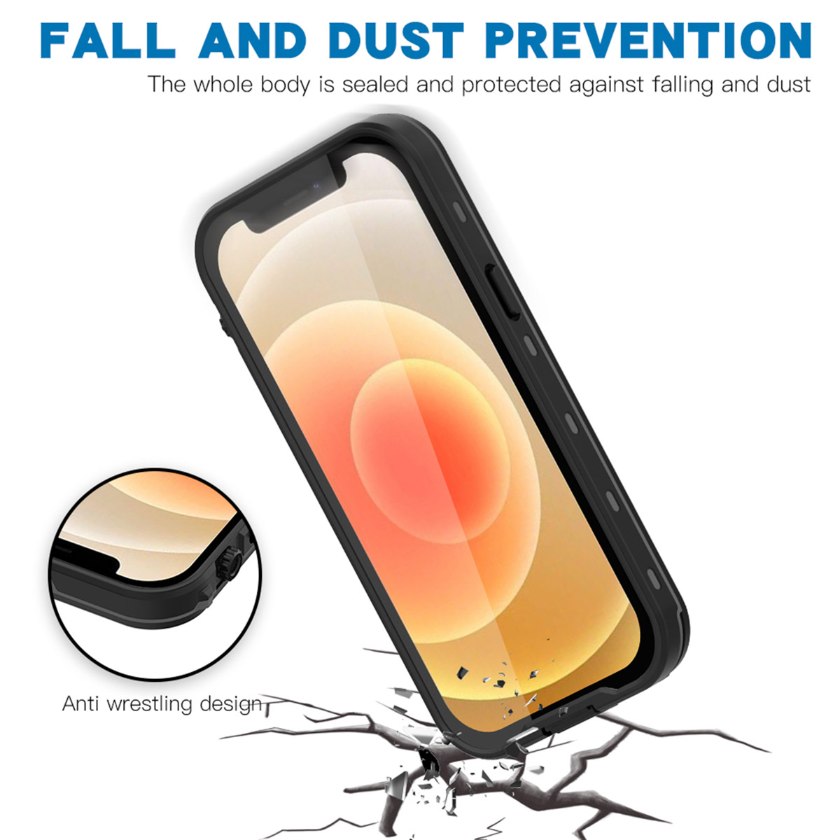 Redpepper Dot Plus Waterproof Backcover Apple iPhone 13 Mini - Zwart