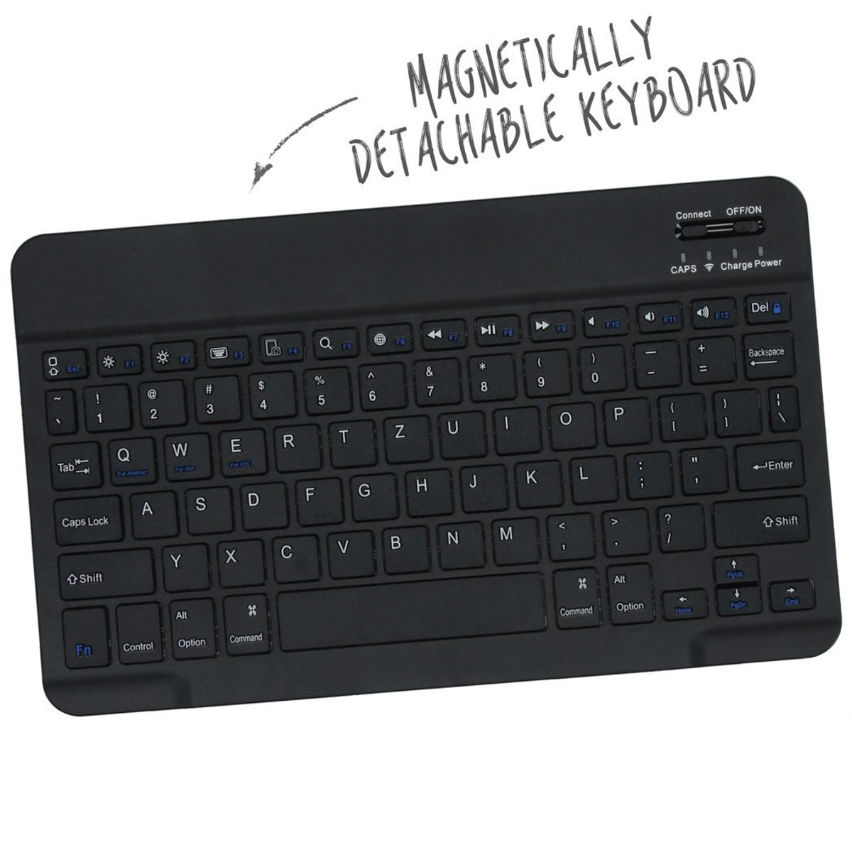 Accezz QWERTZ Bluetooth Keyboard Bookcase iPad Pro 13 (2024) M4