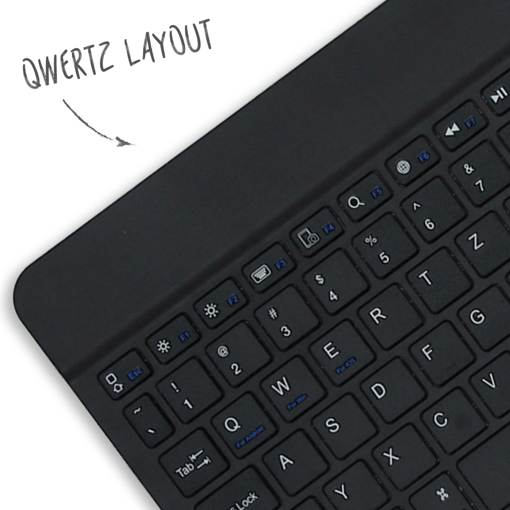 Accezz QWERTZ Bluetooth Keyboard Bookcase iPad Pro 13 (2024) M4