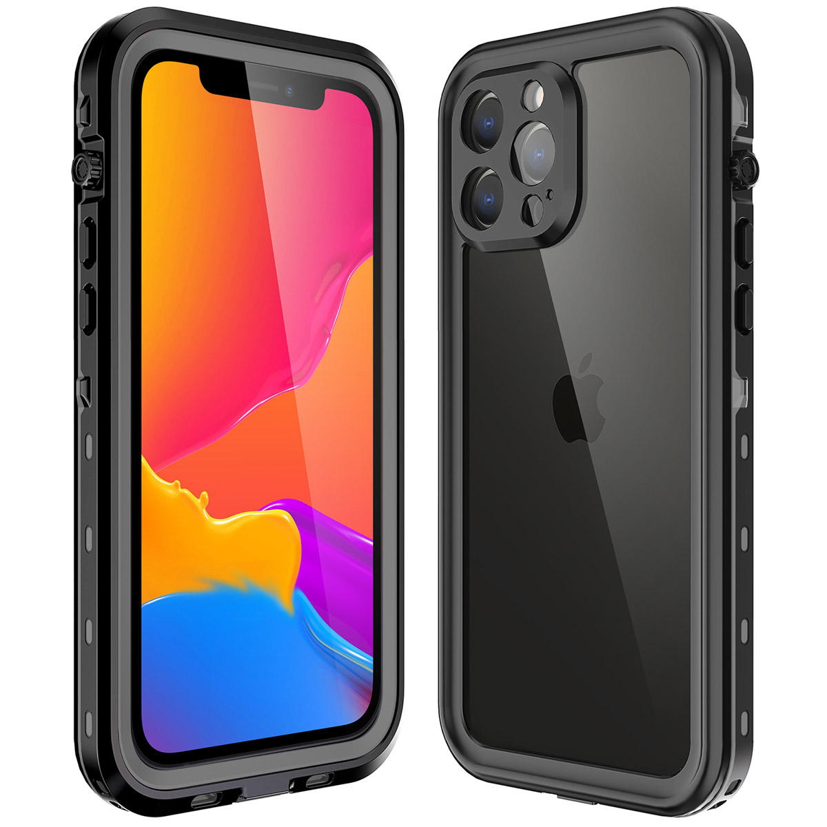 Redpepper Dot Plus Waterproof Backcover Apple iPhone 13 Pro Max - Zwart