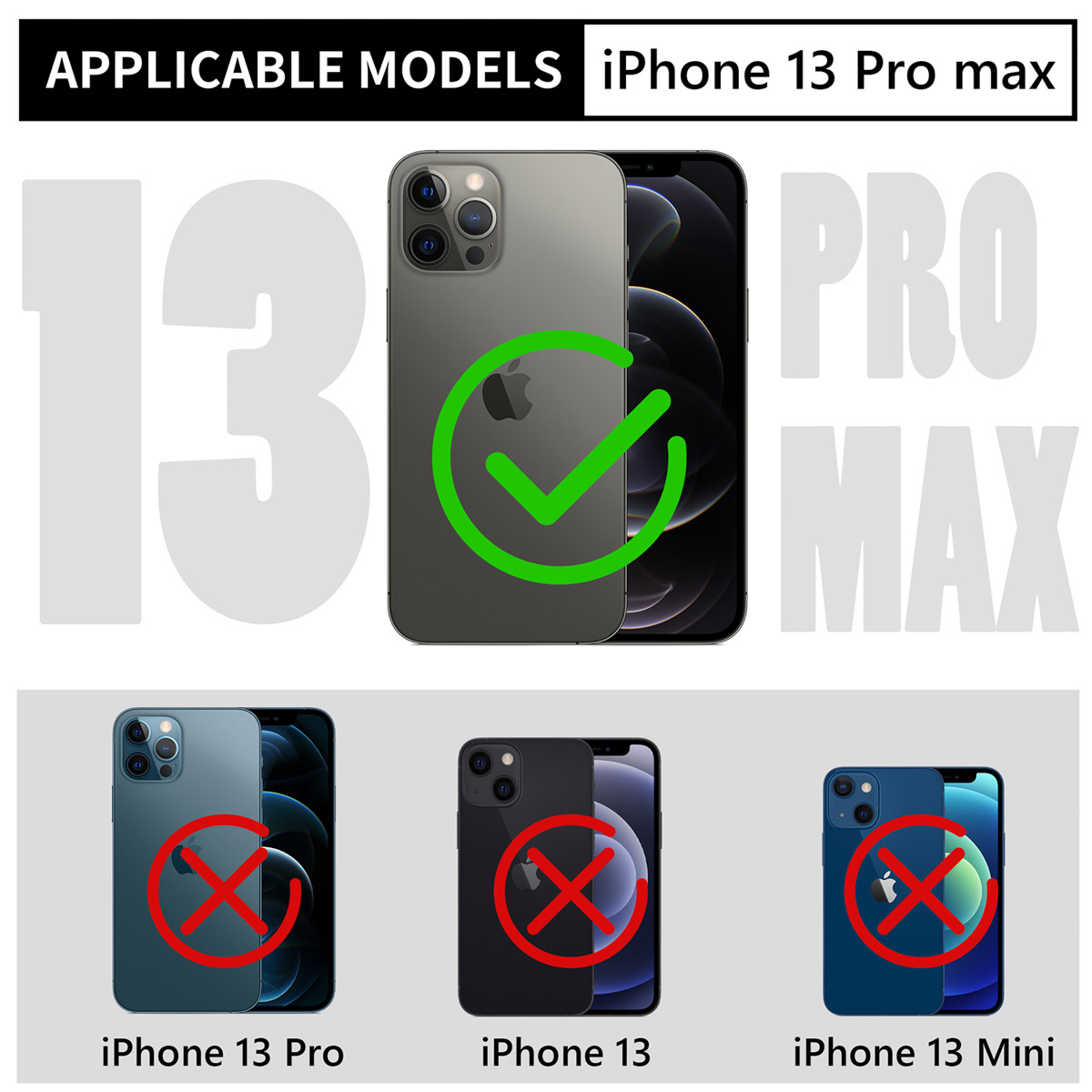Redpepper Dot Plus Waterproof Backcover Apple iPhone 13 Pro Max - Zwart