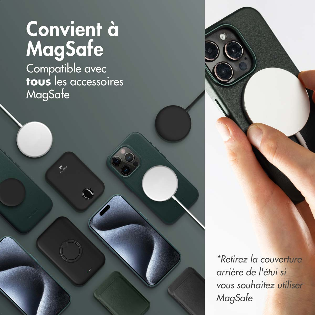 Accezz Leather Bookcase 2-in-1 met MagSafe Apple iPhone 16 - Cedar Green