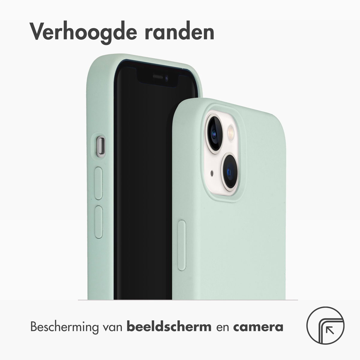 Accezz Liquid Silicone Backcover Apple iPhone 13 - Sky Blue