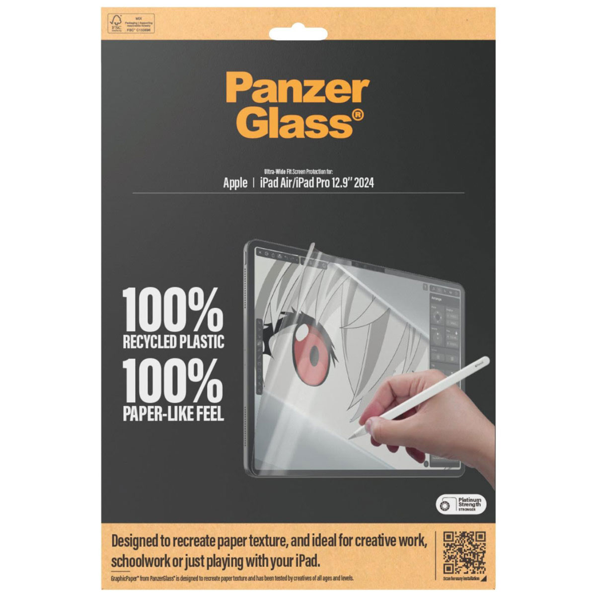 PanzerGlass GraphicPaper Ultra-Wide Fit Screenprotector Apple iPad Pro 13 (2024) M4 / Air 13 inch (2025) M3 / (2024) M2
