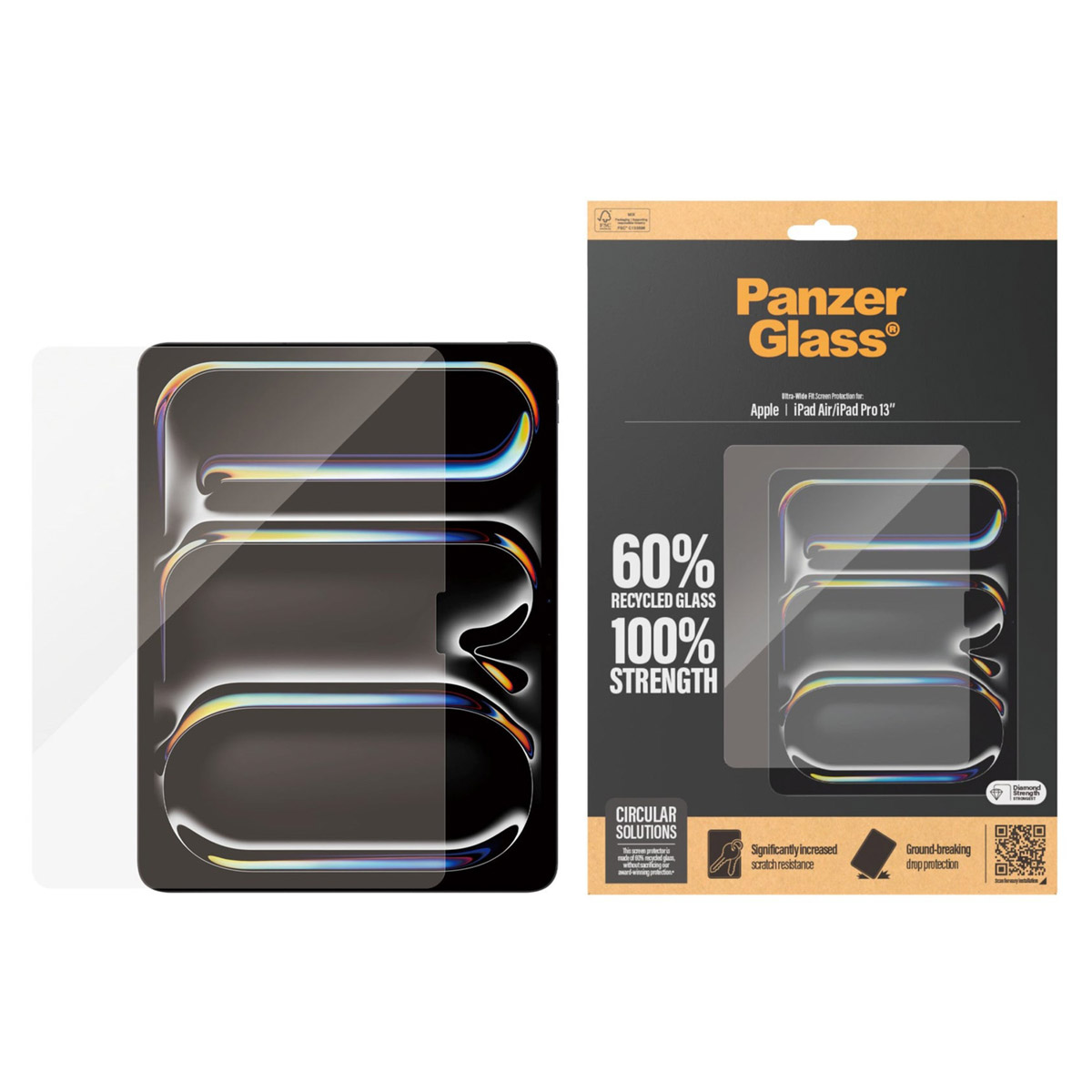 PanzerGlass Ultra Wide Fit Screenprotector Apple iPad Pro 13 (2024) M4 / Air 13 inch (2025) M3 / (2024) M2