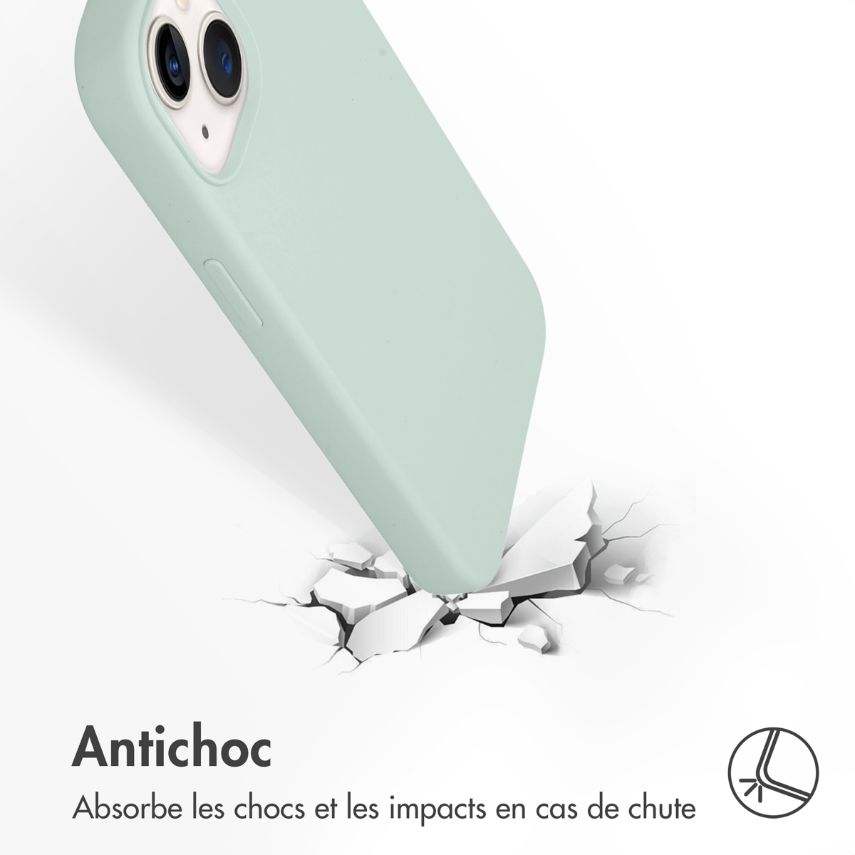 Accezz Liquid Silicone Backcover Apple iPhone 13 - Sky Blue