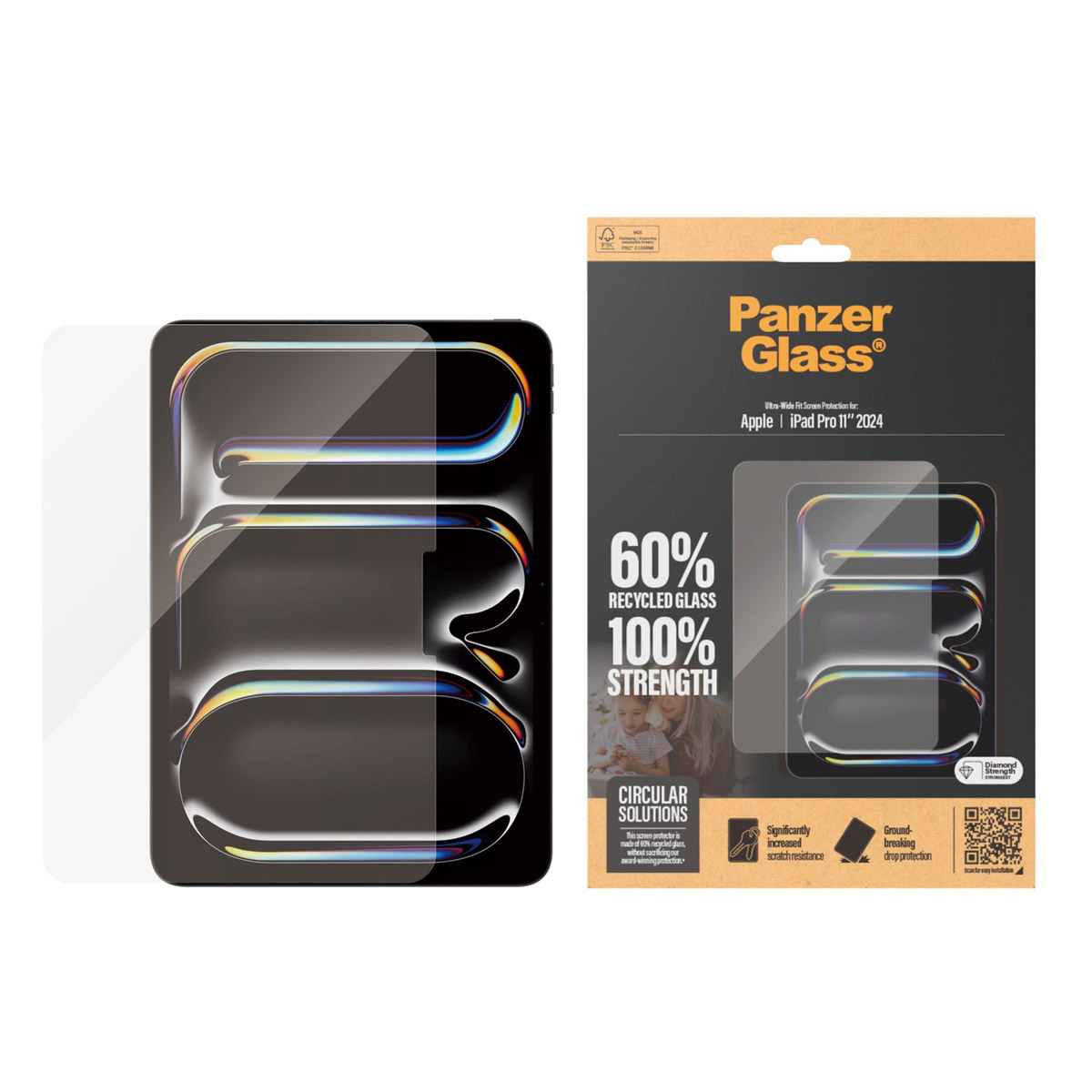 PanzerGlass Ultra Wide Fit Screenprotector Apple iPad Pro 11 (2024) M4